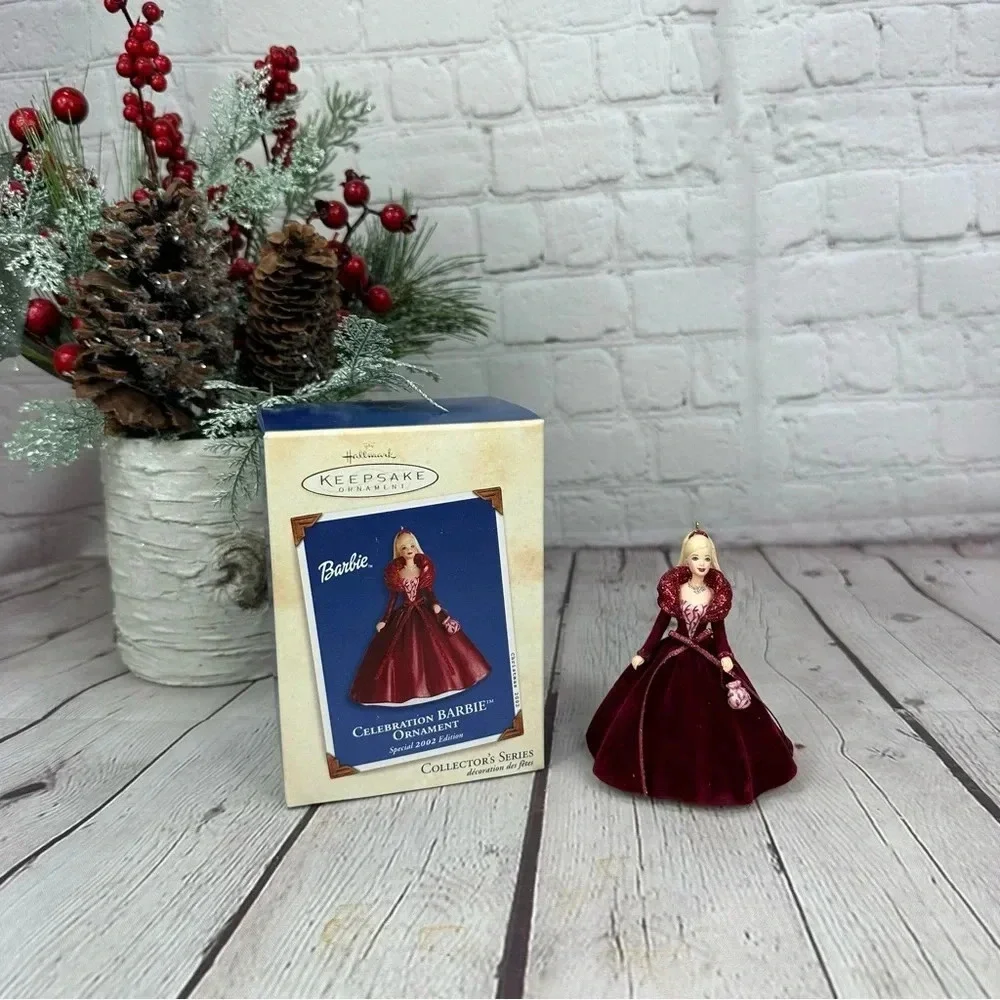 Vintage celebration Barbie hallmark Keepsake Ornament 2002 collector's series